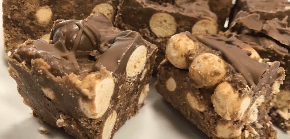 Denvirbakes Sammys Galaxy Chocolate And Malteser Tray Bake